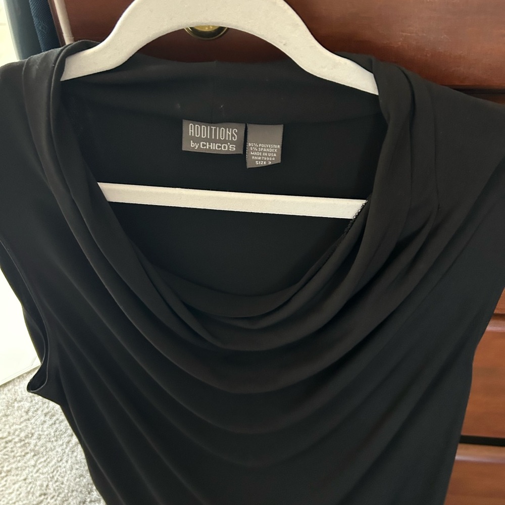 Chico's Black Draped Top